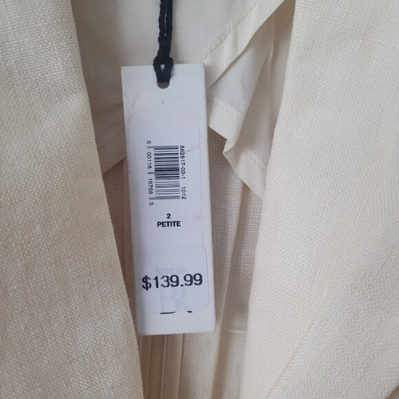 NWT BANANA REPUBLIC Core Lina Relaxed Linen Blazer Savanna Breeze Size 2 - Picture 7 of 7